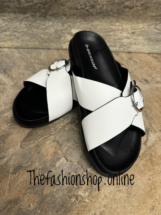 White Tegan mule sizes 3-8