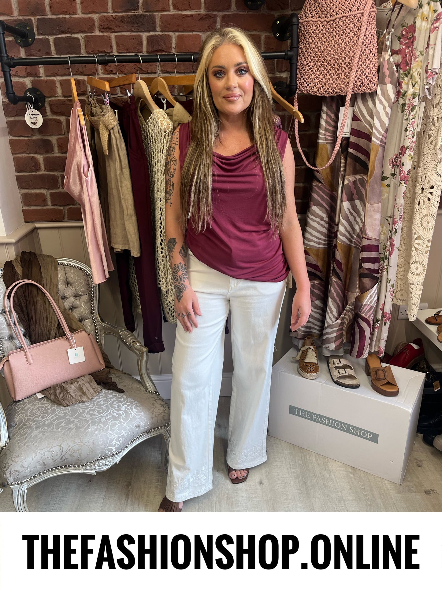 Darcie wine draped neck top 8-14