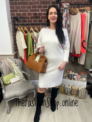 Sara cream cashmere mix jumper dress 12-16