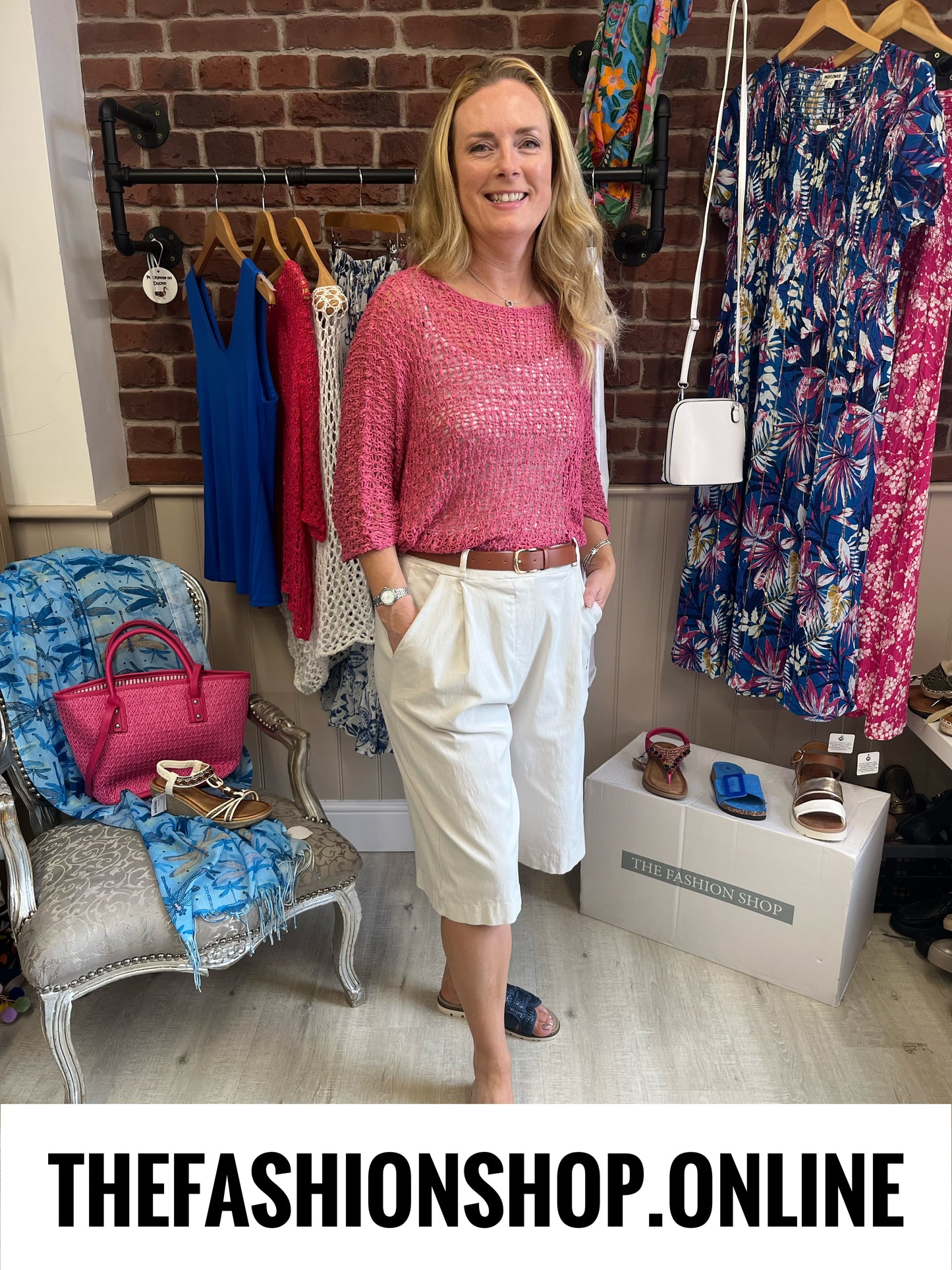 Finley beige Bermuda shorts with belt 10-16
