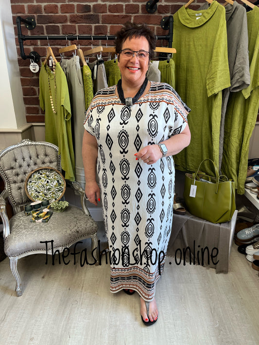 Serena Aztec print dress 14-16 and 18-20
