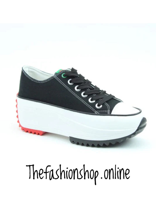 Heavenly Feet Strata black trainers sizes 3-7 (36-41)