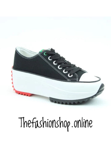 Heavenly Feet Strata black trainers sizes 3-7 (36-41)