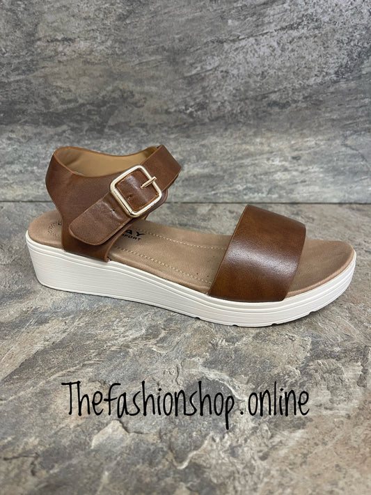 Tan ankle strap sandal sizes 3-8