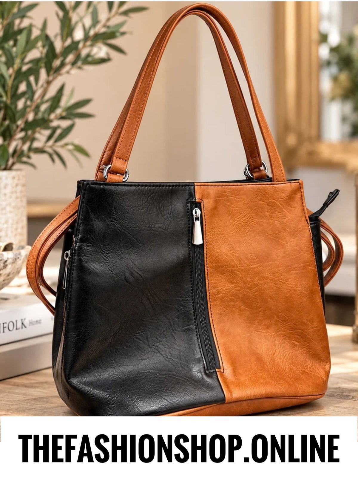 The Milano Multi Way Bag in Tan and Black