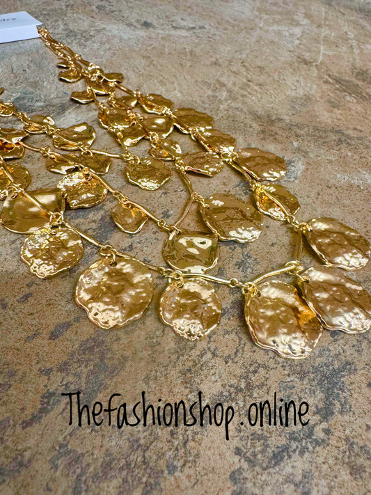 Gold Shakira 3 Necklace set
