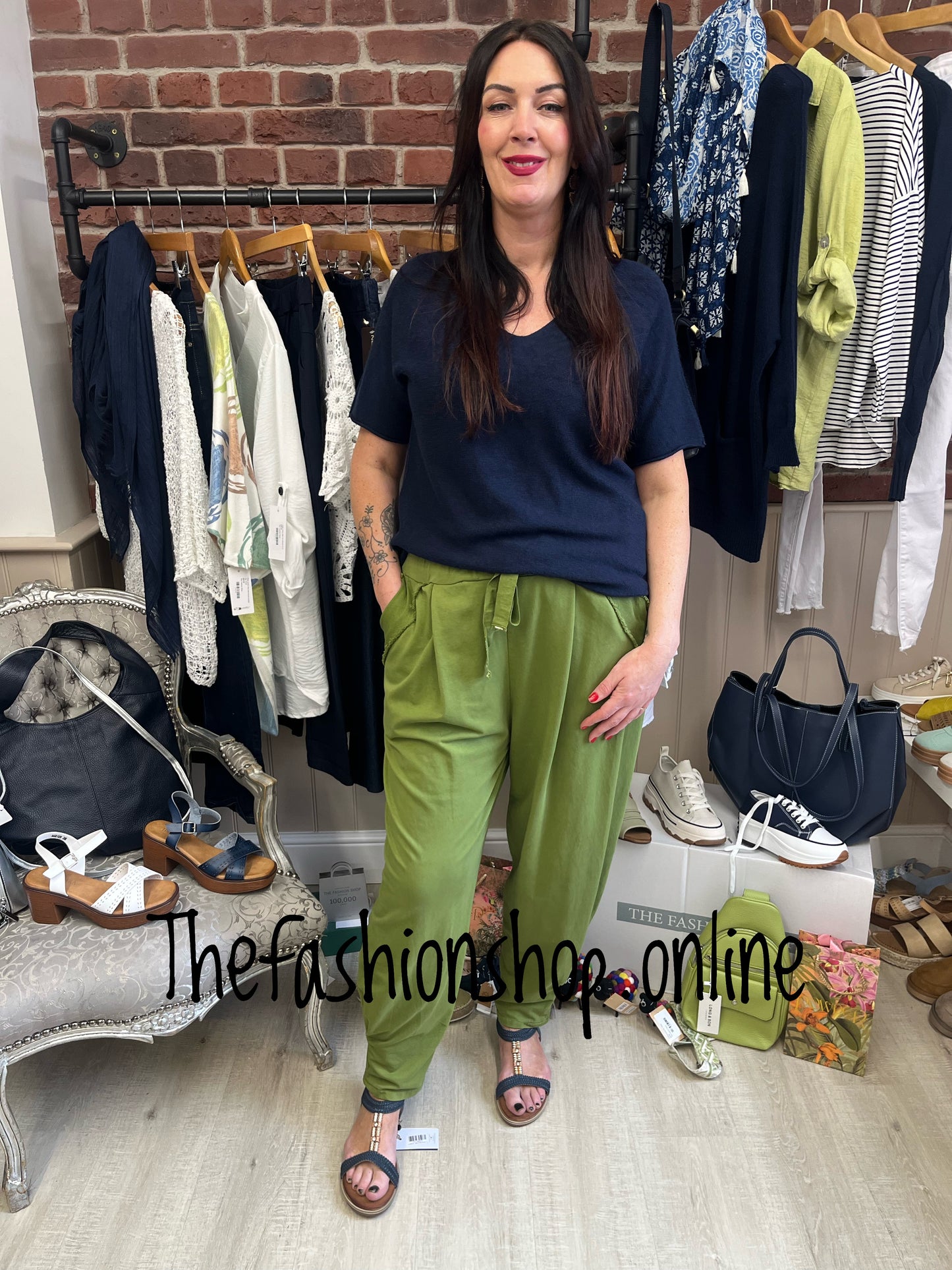 Harper navy knitted top 10-16
