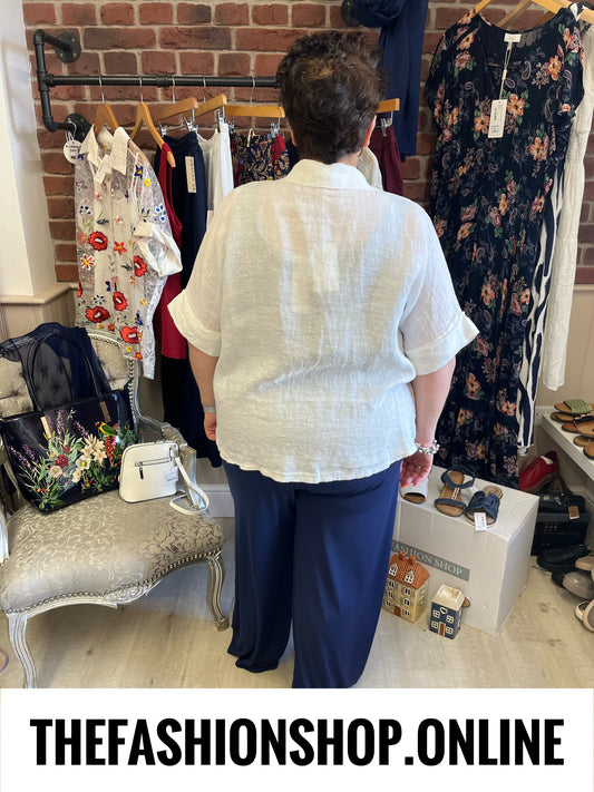 Alma off white linen shirt 12-20