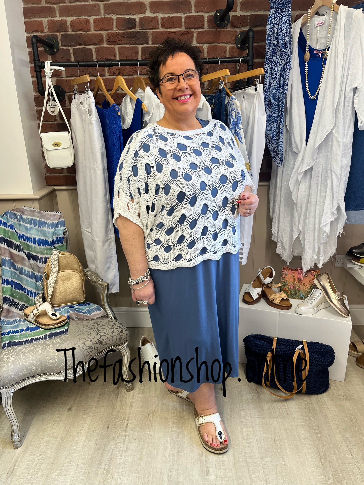 Rochelle white crochet top 8-20