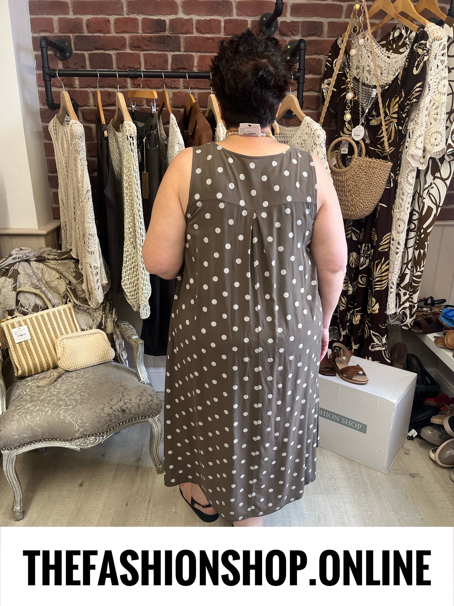 Ellen brown polka dot dress 14-20
