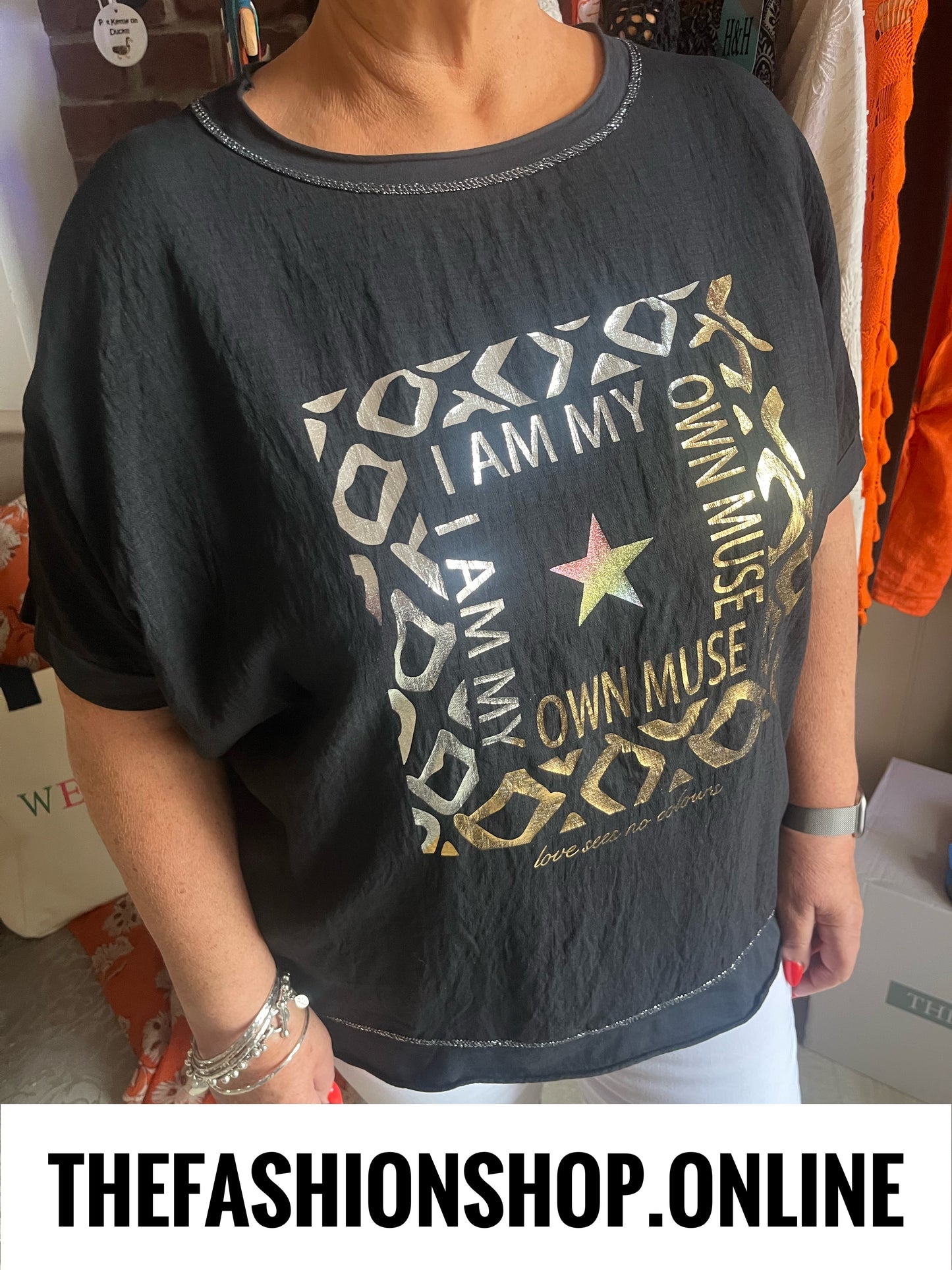 Winnie black metallic top 16-20