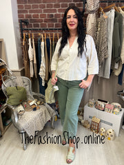 Sally cream cotton shirt 12-18