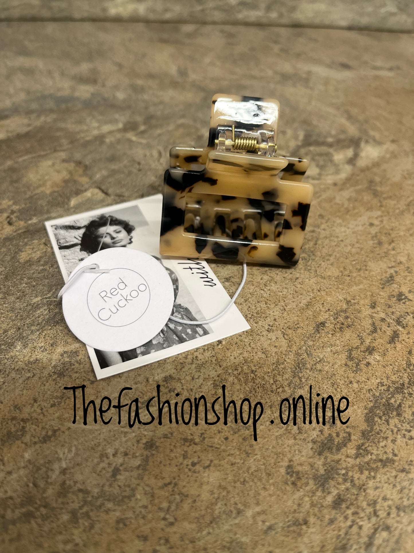 Red Cuckoo tortoiseshell mini claw clip