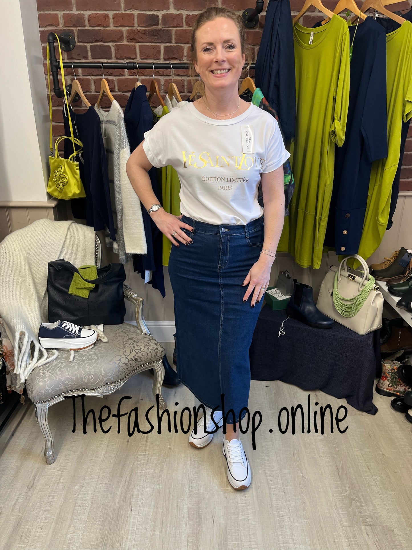 Sammy denim midi skirt sizes 10-20