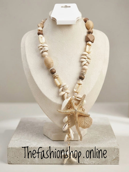 Statement Starfish and Shells Necklace