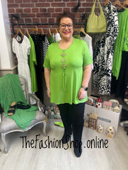 Lydia lime three button top 14-18