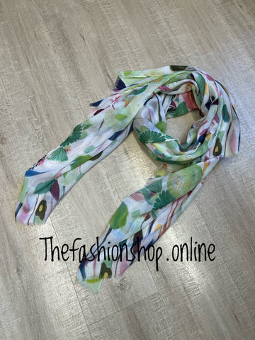 Lua green summer flowers scarf