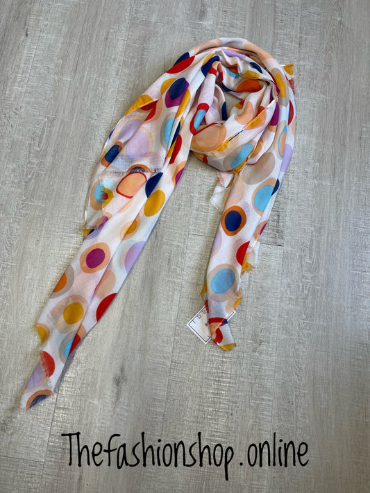 Bright retro dots scarf