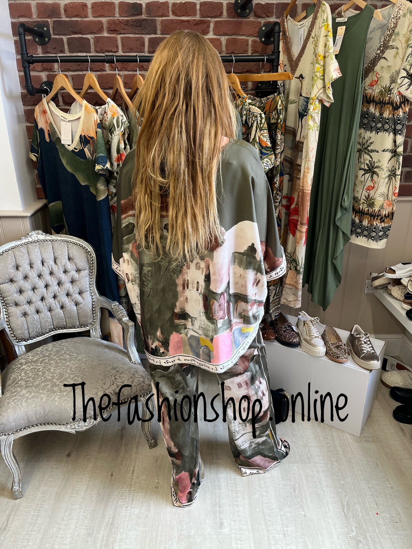 Parisian khaki silk mix co-ord 12-16