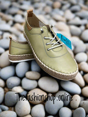Ivy khaki leather pump sizes 4-8 (37-41)