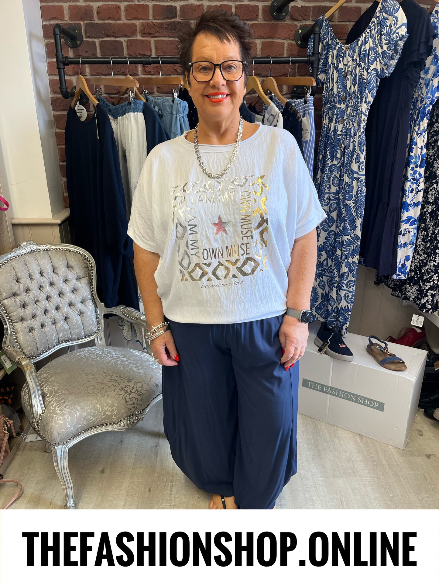 Winnie white metallic top 16-20