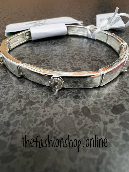 Sarah Tempest Silver stretch crystal bracelet