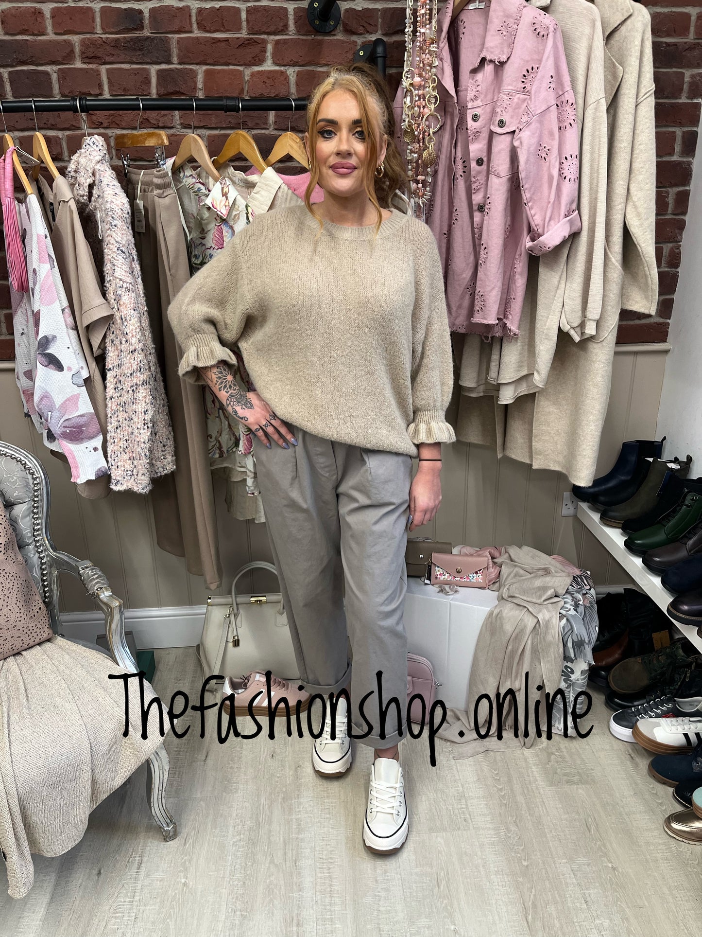 Emma beige alpaca mix jumper 10-16