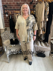 Gabrielle beige floral and lace co-ord 14-18