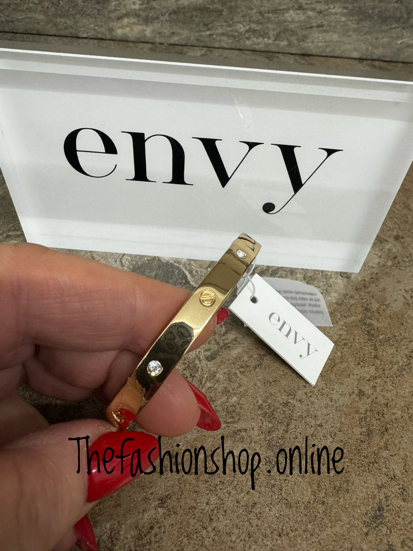 Envy gold crystal bangle