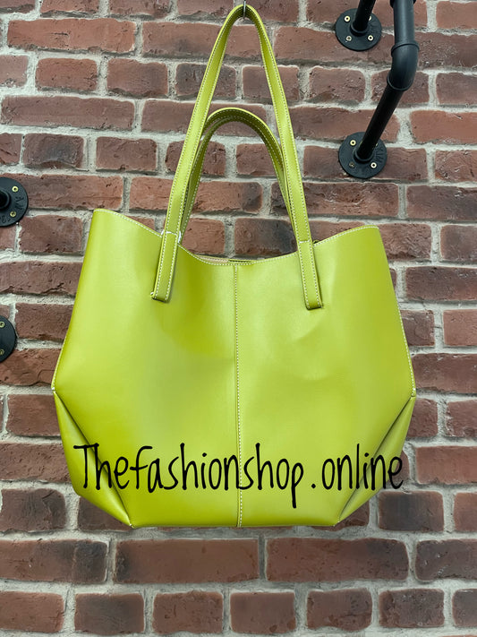 Nicole olive stitch bag