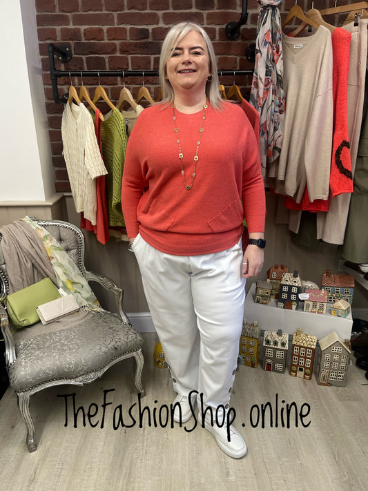 Evelyn coral criss cross back jumper 12-22