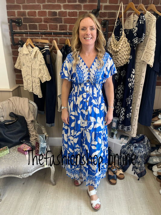 Harmony royal blue summer dress 10-18