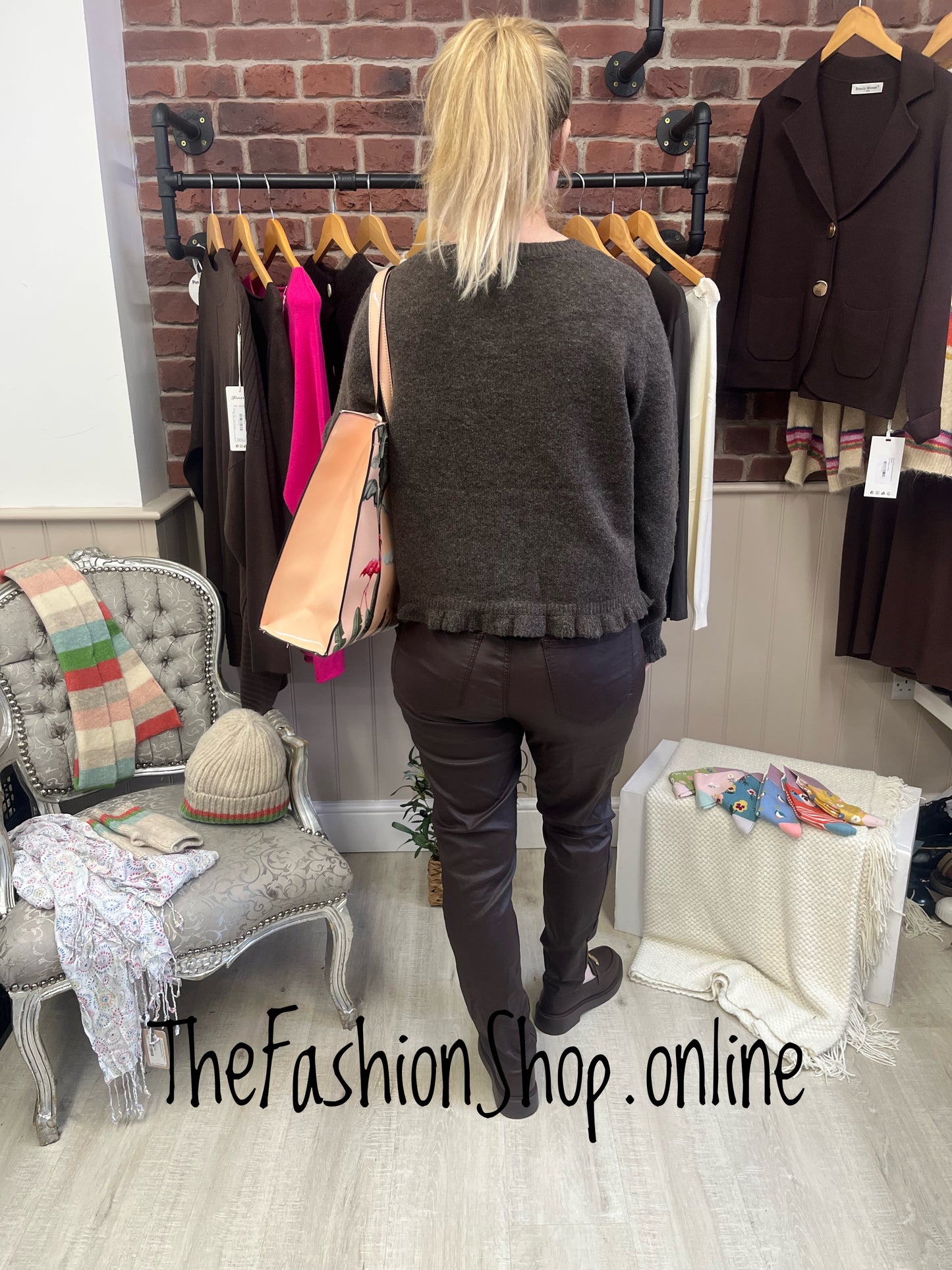 Paloma coffee wool mix cardigan 8-16