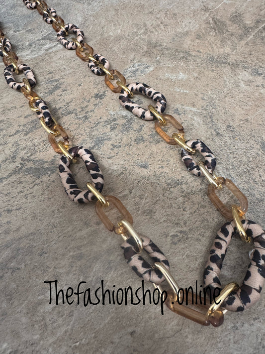 Georgia Chain Animal Print Necklace