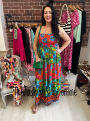Hattie multicoloured tiered maxi dress sizes 10-16