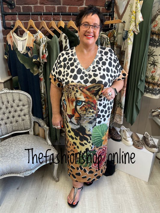 Jungle Print Dress fits 16-22