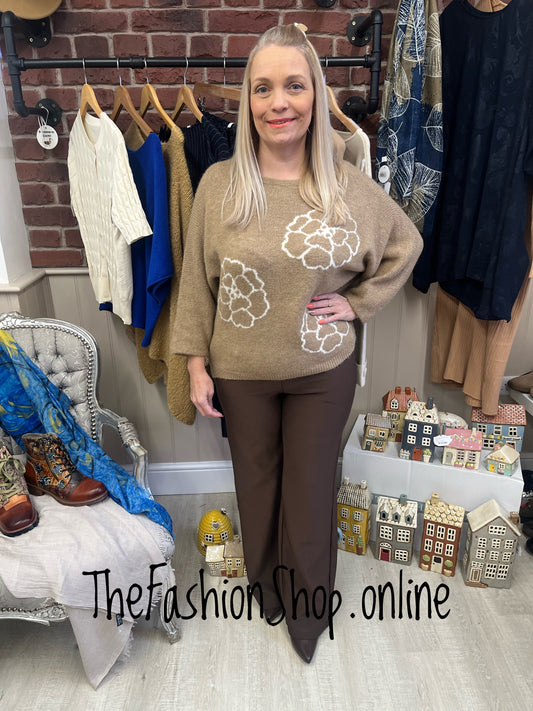 Kara Camel Knit Jumper 12-16