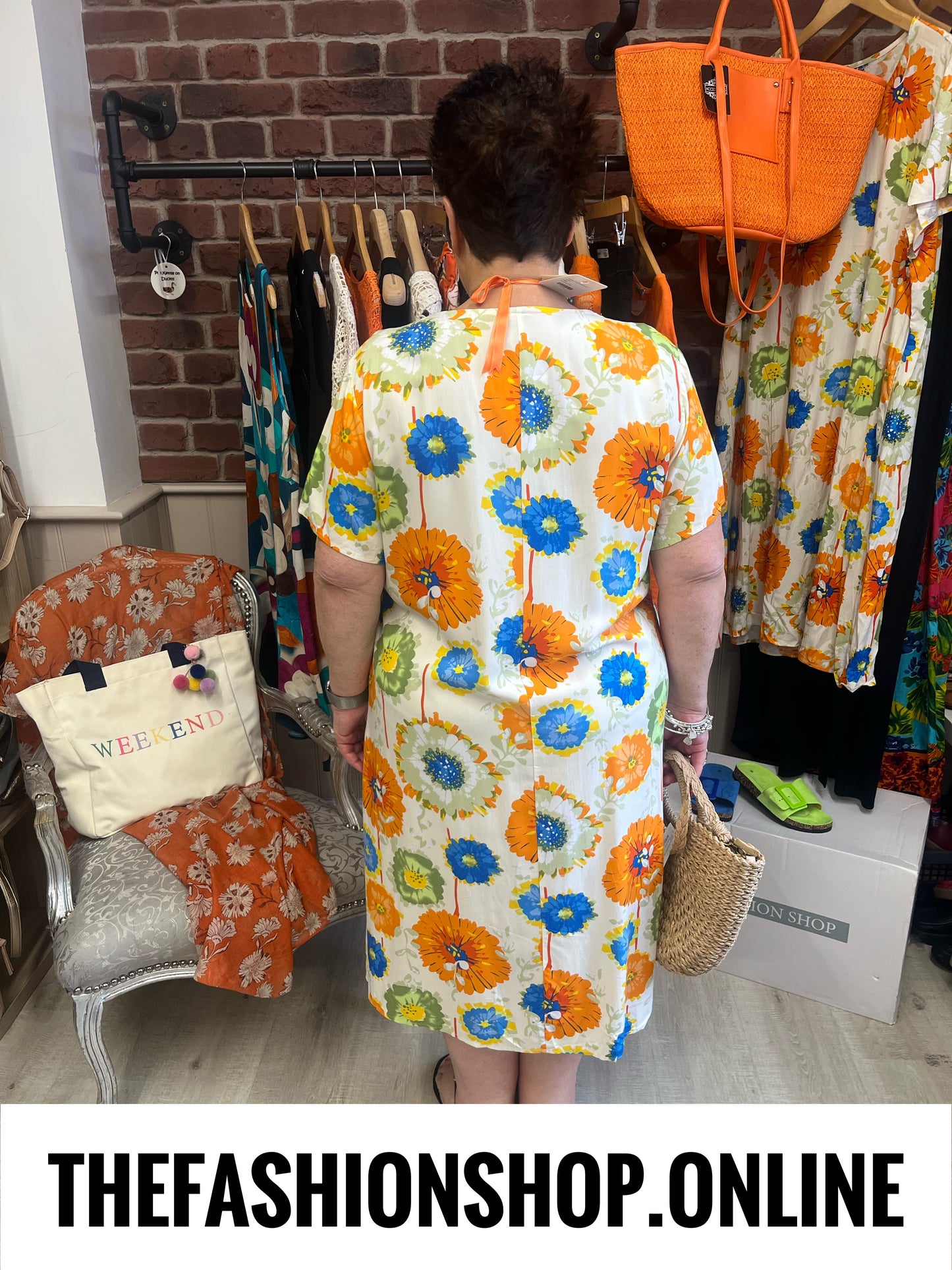 Fly Out bold flowers midi dress 14-20