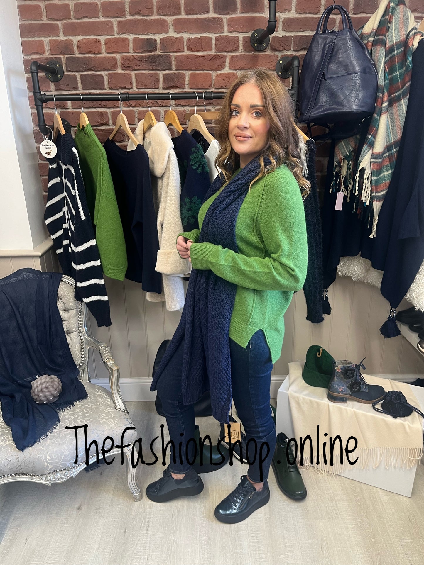 Erika green high low jumper 8-14