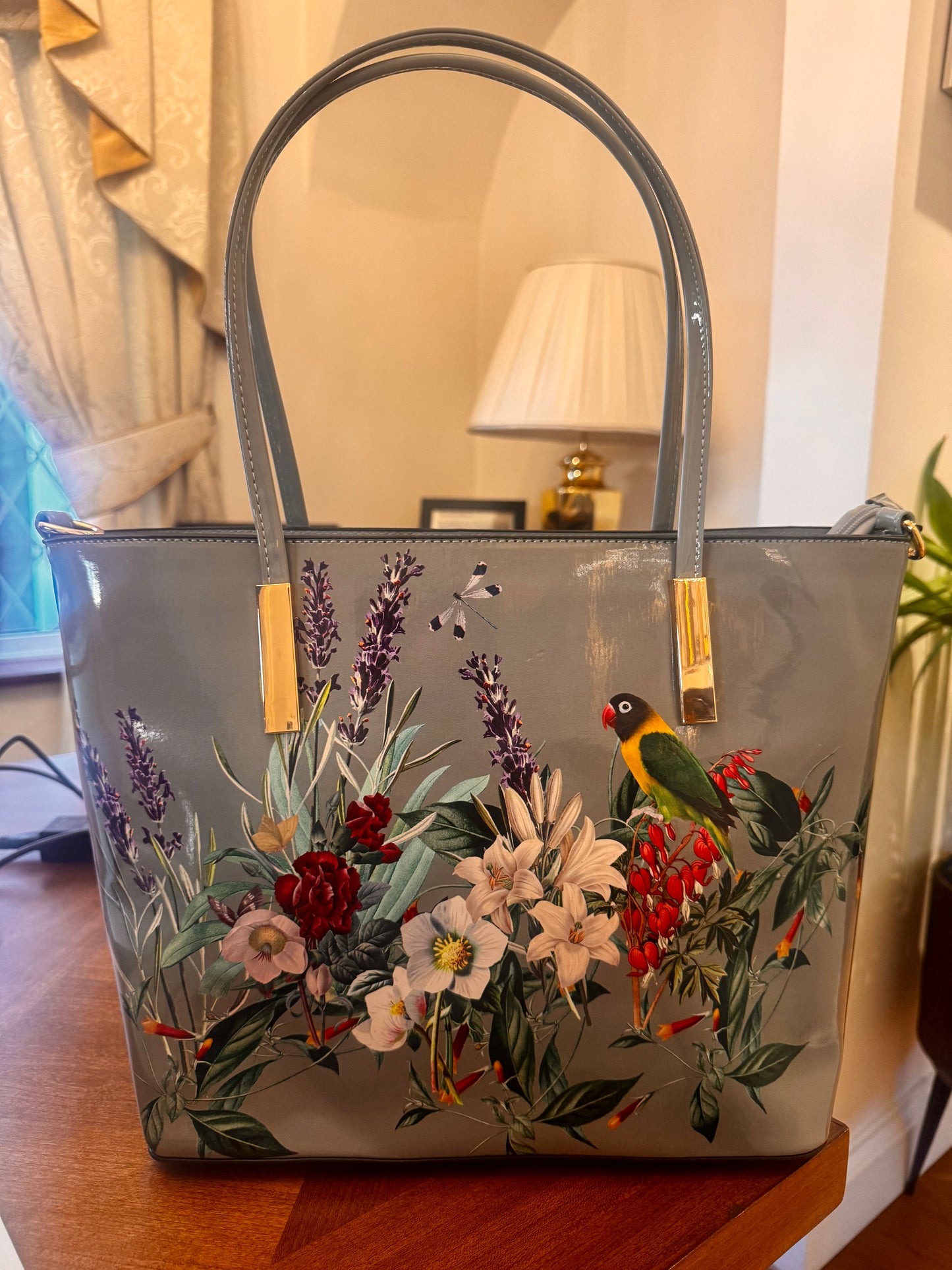 Spring Garden Tote bag In Grey