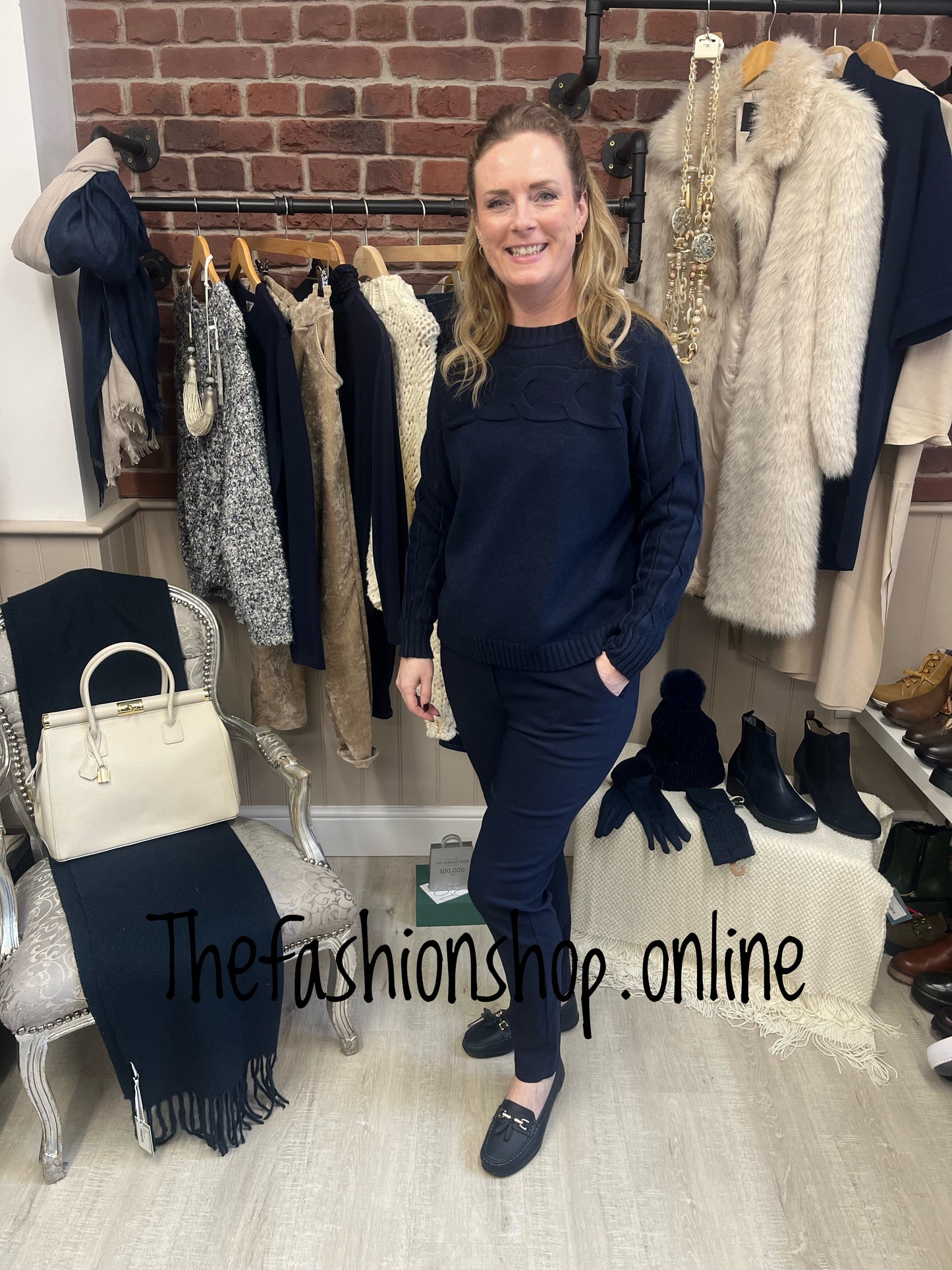 Stacey navy jumper 8-14