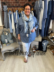 Dana denim blue relaxed fit shirt 14-20