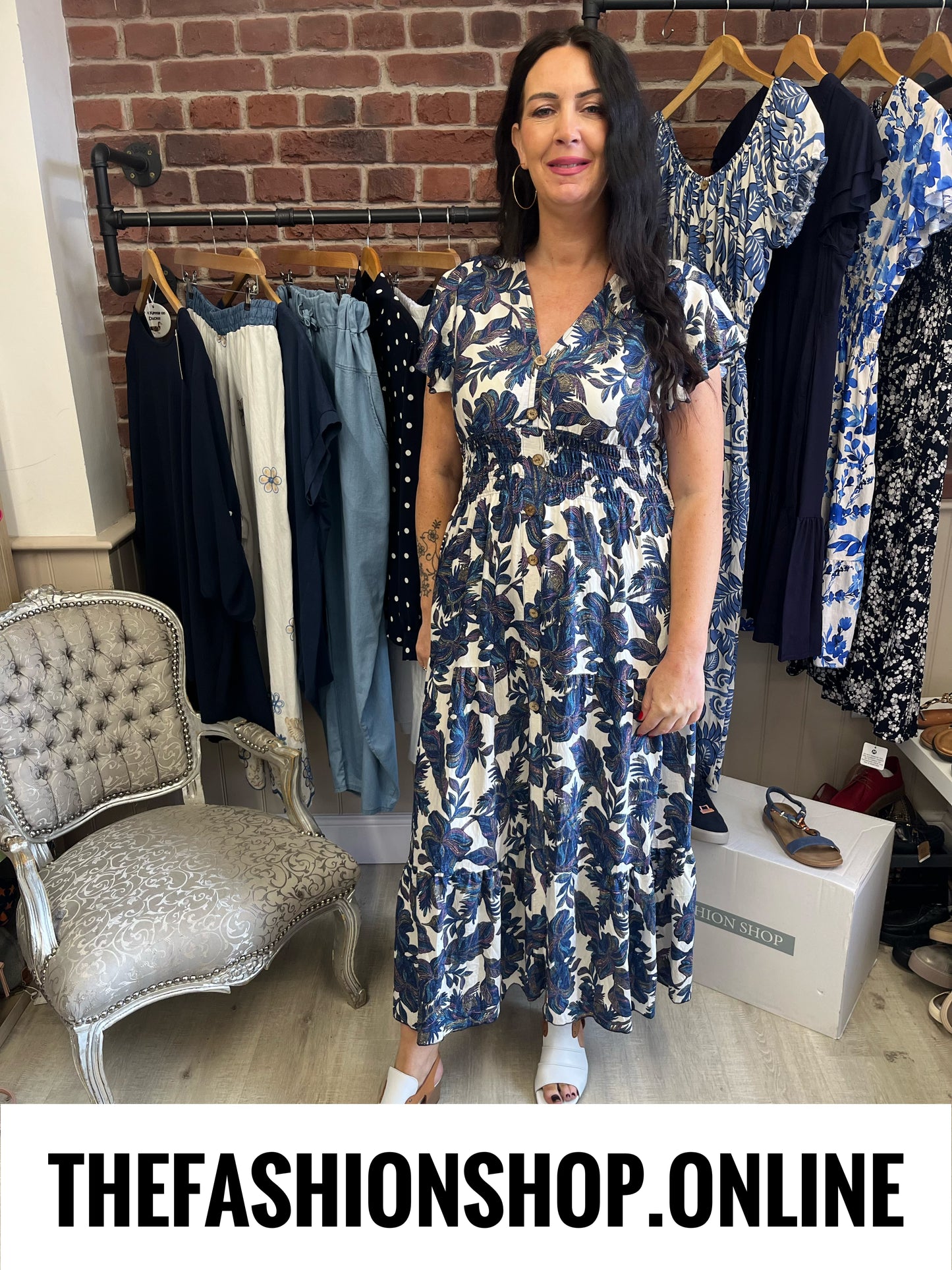 Harmony Midnight Bloom printed Maxi dress 10-18