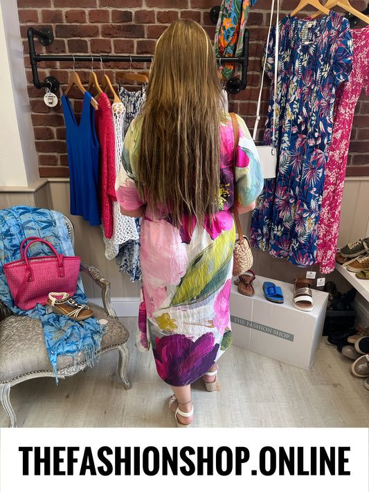 Shannon pink printed dress 12-18
