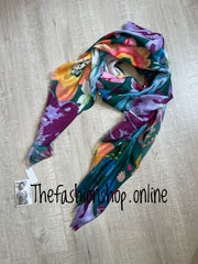 Zelly green summer garden scarf