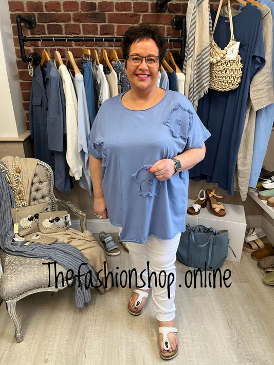 Angelica blue top 16-22
