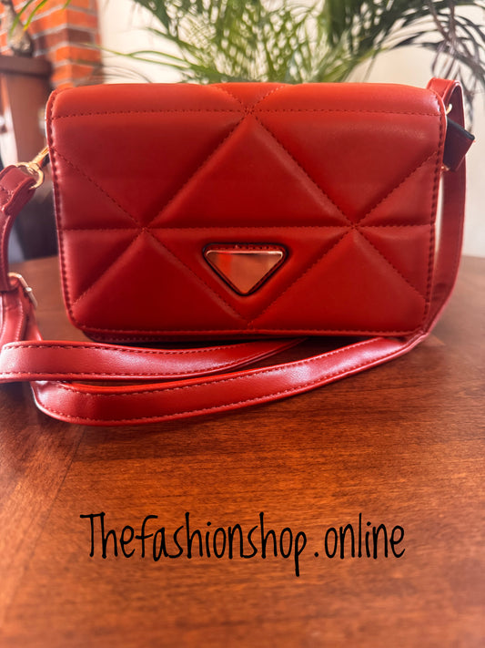 Pixie Quilted Bag in Burnt Orange