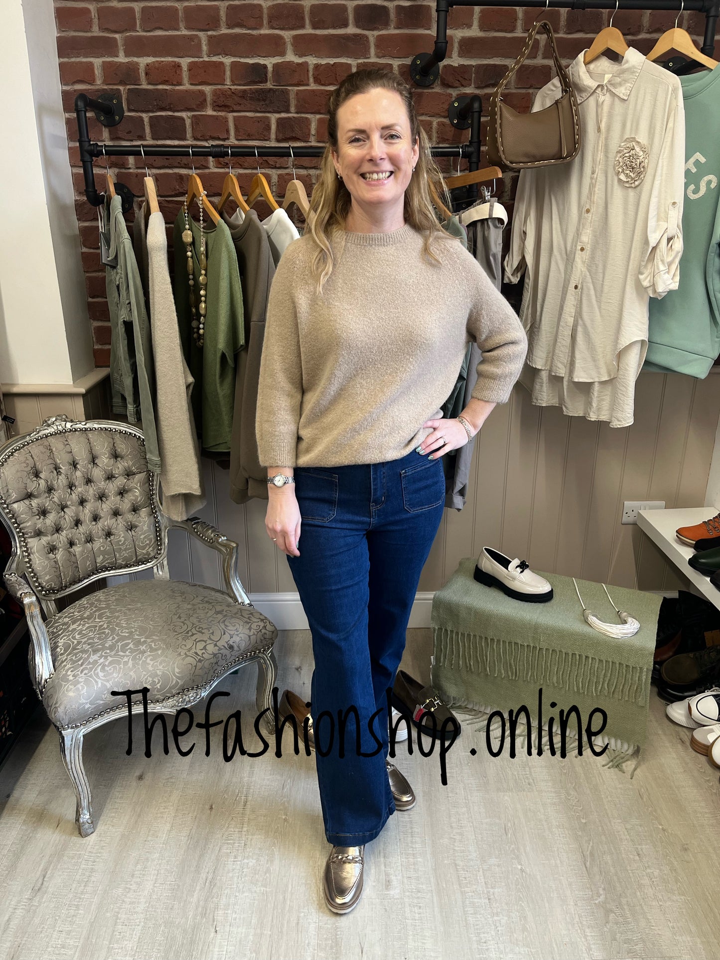 Jenny mocha wool mix jumper 8-16