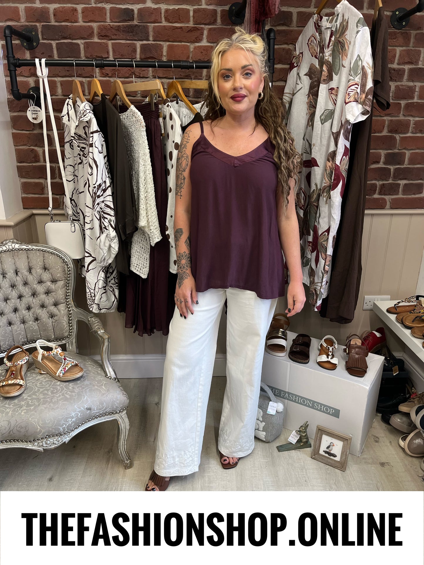 Nala mulberry strappy top 8-14