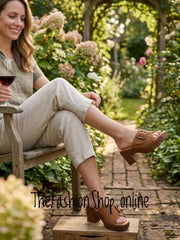 Jamie camel block heel mules sizes 3-8 (36-41)